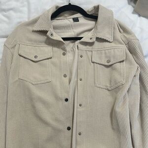 Corduroy Cropped Jacket Shirt